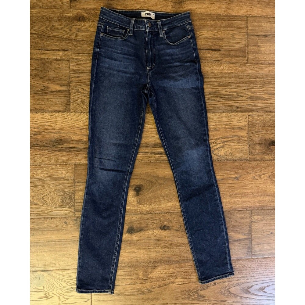 PAIGE Hoxton Skinny Jeans Women’s Size 27 Dark Wash Mid Rise Stretch Denim